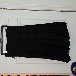 Black ruffled skirt